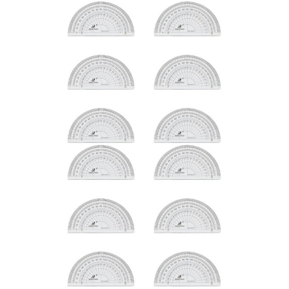 2 Pieces Accurate Protractor Student 10.00X5.50X0.02CM