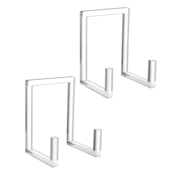 2 Pieces Acrylic Phone Frame Stand High Transparency Vinyls Storage Organizers Desk Picture Display Racks