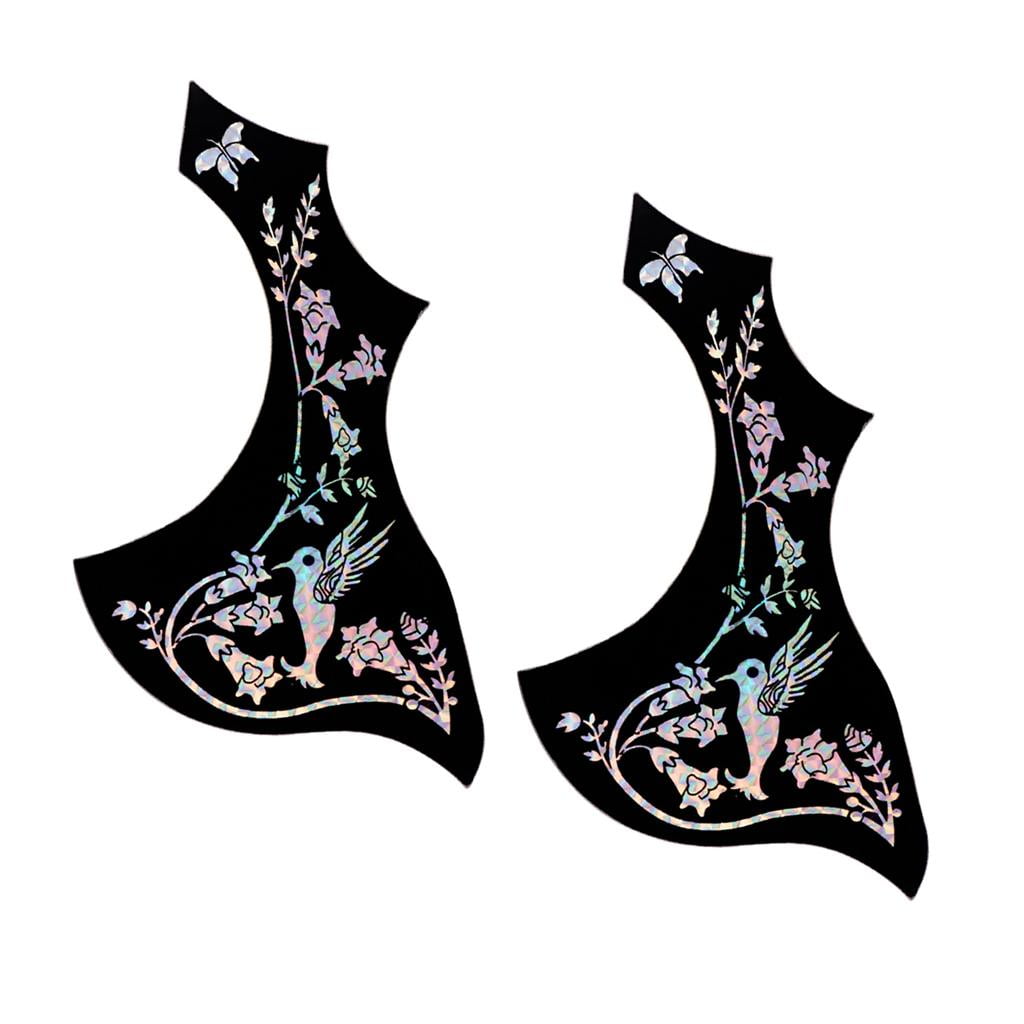 2 Pieces Adhesive flower Pickguard Anti-scratch Plate for Acoustic ...