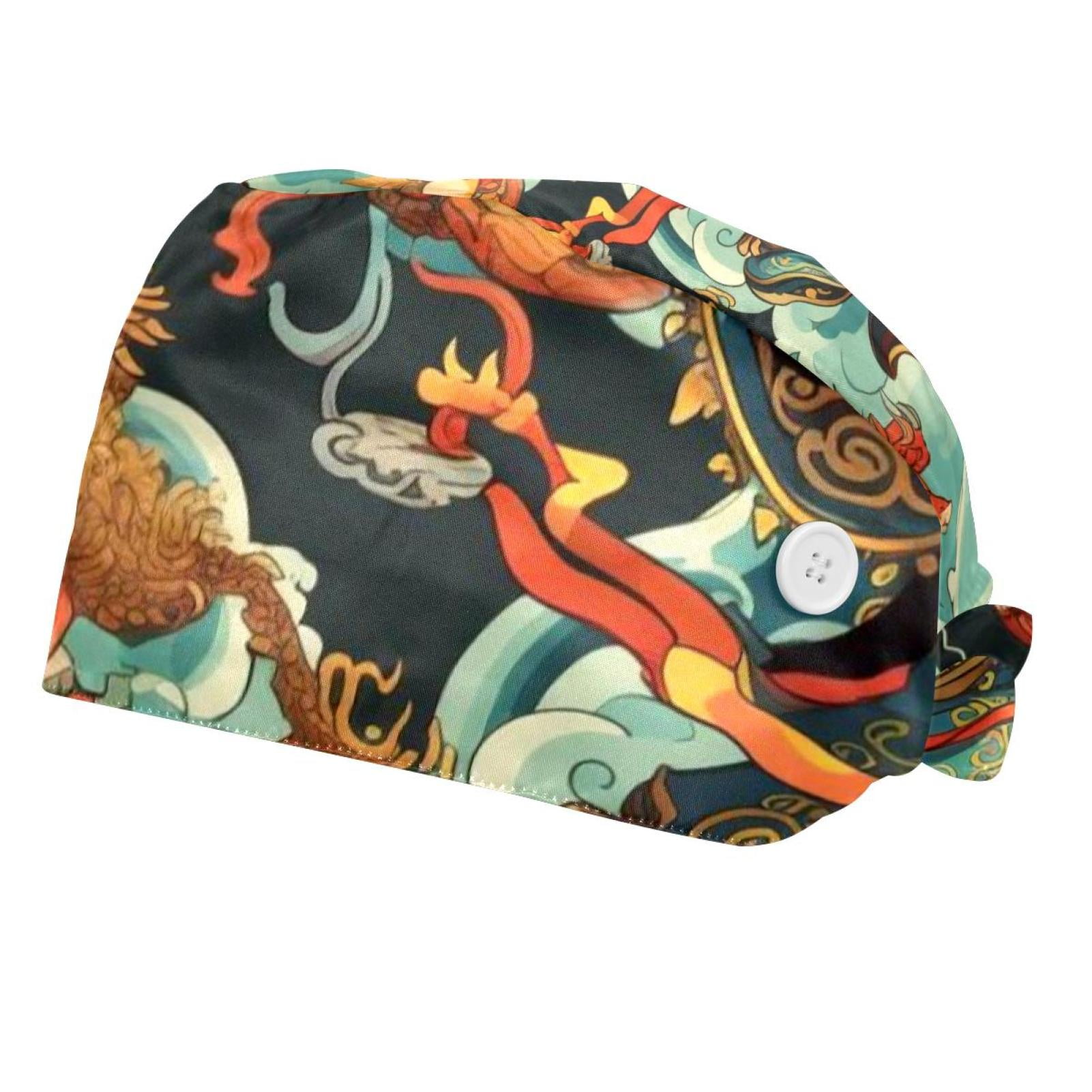 2 Pieces Adjustable Working Cap with Button, Working Hat Sweatband, the