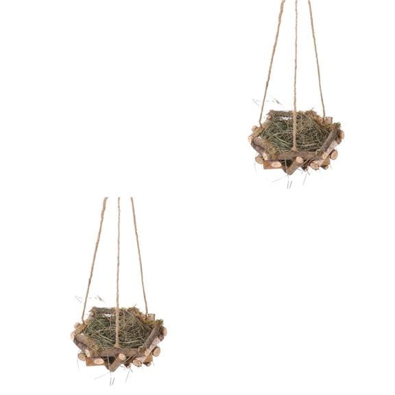 LITINKIMI Hanging Bird Nest Ornaments, Lightweight Decorative Outdoor/Indoor Birdhouse, Set of 2, Fine Craftsmanship