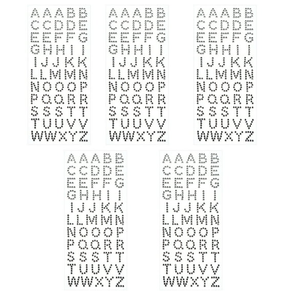 2 Pieces Alphabet Stickers Mini Letters Diamond Rhinestone Child