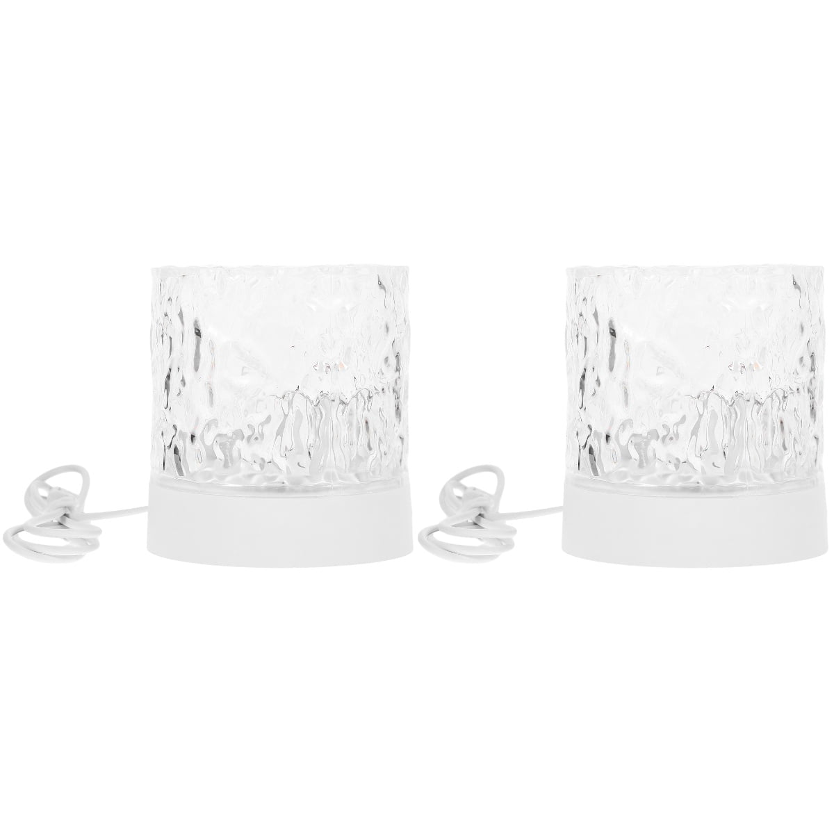 2 Pieces Ambient Light Plug in Projection Desk Bedside Lamp Lights