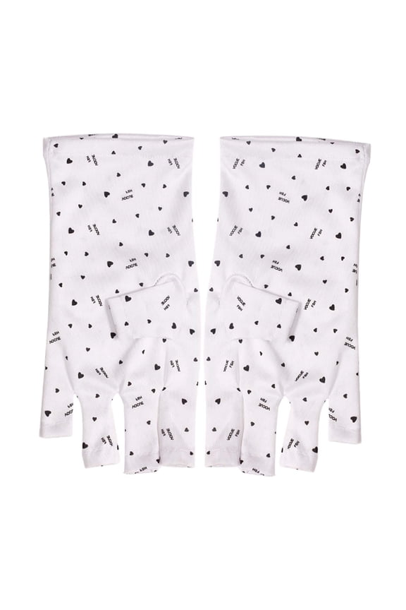 2 Pieces Anti Fingerless Gloves Gloves for Gel Manicures Women Short