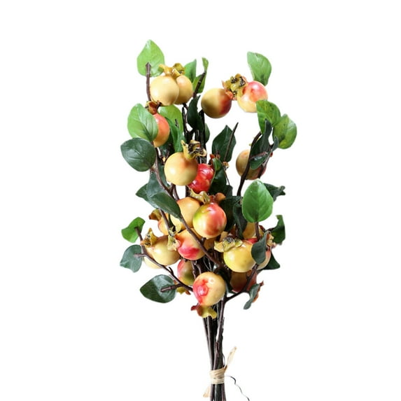 2 Pieces Artificial Berry Branches with Lifelike Fruits, Pastoral Style Home Decor, Photography Props, and Greenery Accents