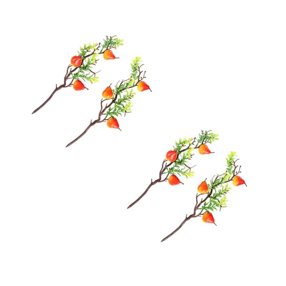 2 Pieces Artificial Pears Cuttings Decorations DIY Ornaments Bouquet