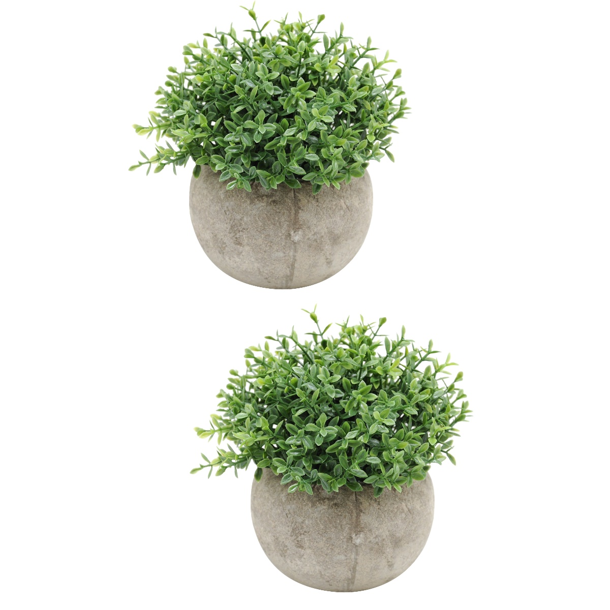 2 Pieces Artificial Potted Grass Green Plants Household Houseplants