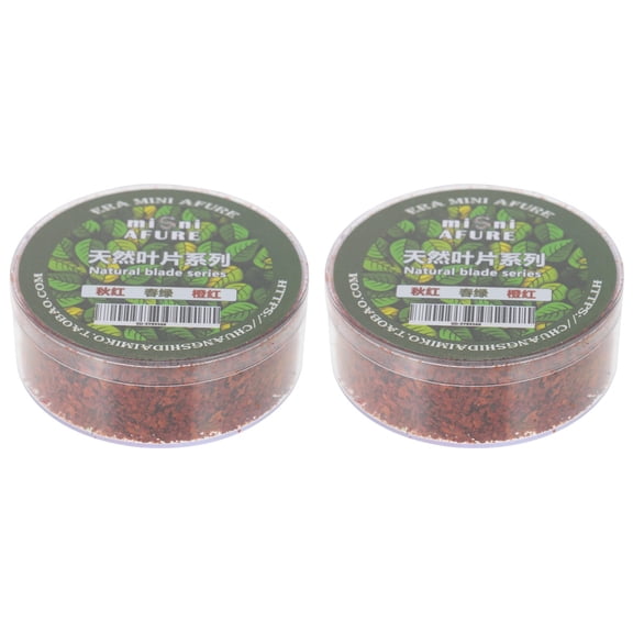 Hytrove Orange Resin Simulation Leaf Model Miniature Dioramas Decorative 2Set