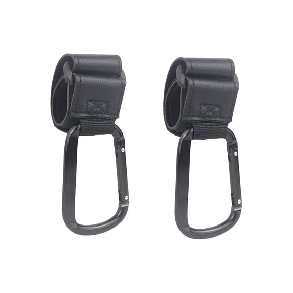 2 Pieces Baby Hooks Clip Accessories for Bicycles Black