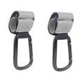 thumbnail image 1 of 2 Pieces Baby Stroller Hooks Clip Pushchair Hooks for Bicycles Shopping Bags Gray, 1 of 8