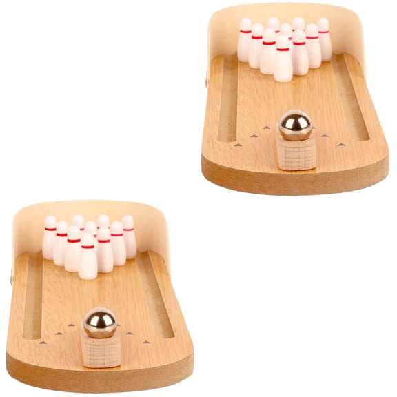 Set of 2 Baby Educational Toys Mini Bowling Game for Toddlers and Children Playtime Fun