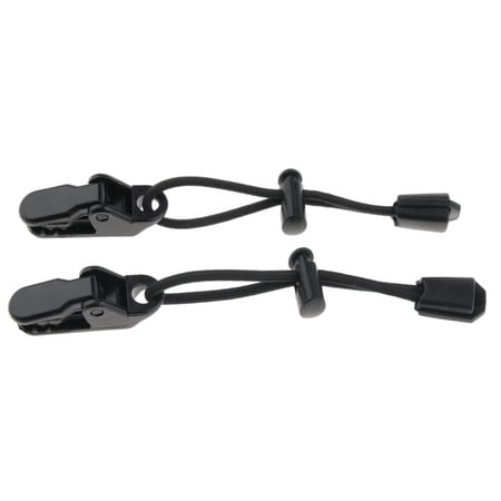 2 Pieces Backpack Stick Holder Replacement Rope Clip, Fixed Elastic Tail Rope Buckle for Cards Fixer Tool - Elastic Clip, M