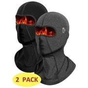 2 قطعة Balaclava قناع الوجه للرجال النساء التزلج ضد الرياح ركوب الدراجات الأسود الرمادي
