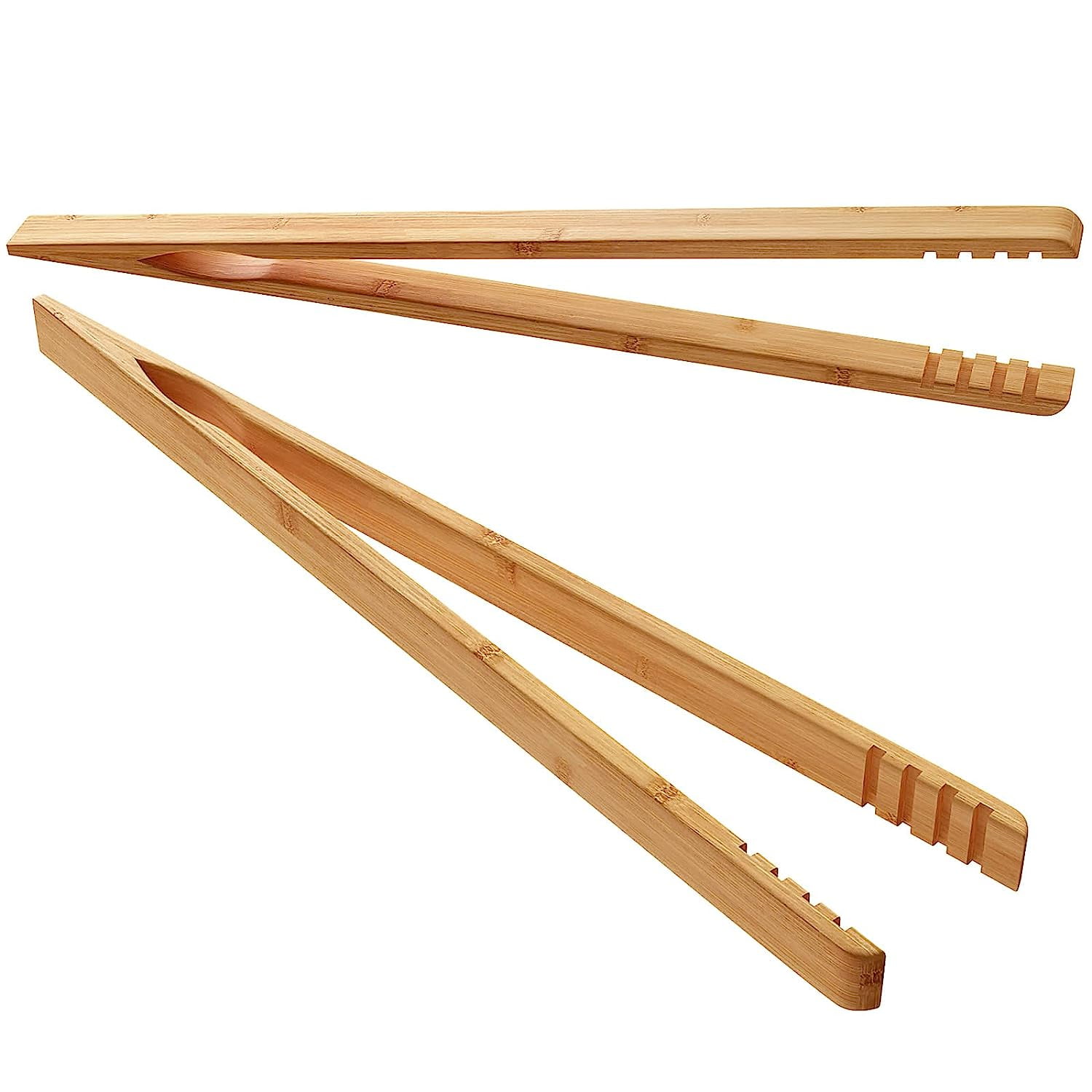 Eco-Friendly 10.2 Inch Bamboo Anti-Slip Toast Tongs