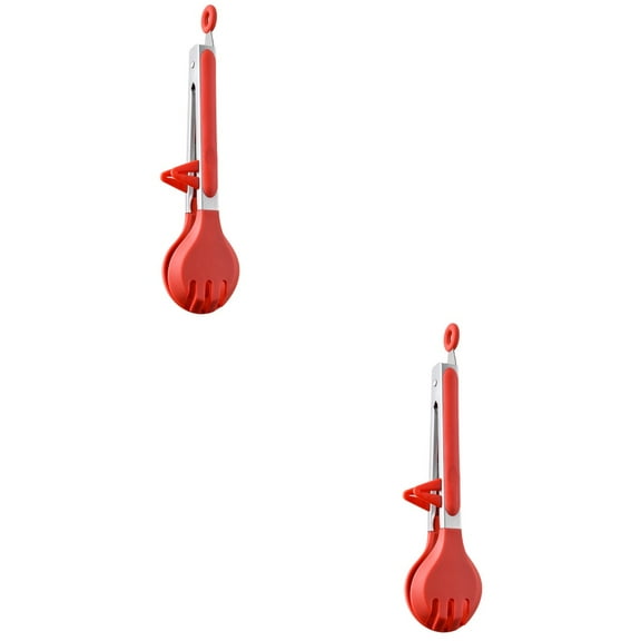 2 Pieces Barbecue Tong Frying Tongs Tray Food Mini for Serving