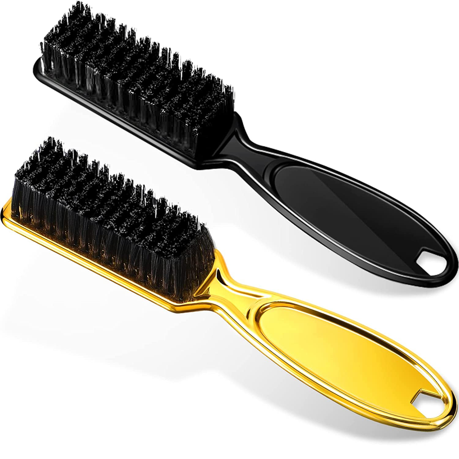 2PCS Barber Blade Broken Hair Cleaning Brush Hair Clipper Brush Nail Brush  Tool for Cleaning Clipper, Solid Color Hair Brush(PINK&BLUE)