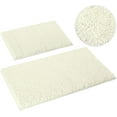 thumbnail image 1 of 2 Pieces Bathroom Rugs, Non Slip Absorbent Velvety-Soft Butter Chenille Bath Mat Set (Ivory/Cream), 1 of 6