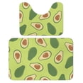 thumbnail image 1 of 2 Pieces Bathroom Rugs Set With U-Shaped Mat Bath Mat, Avocado Fruit Print Non Slip Thick Soft Bath Rug Set, Machine Wash Absorbent Mats For Bathroom, 1 of 6