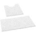 thumbnail image 1 of 2 Pieces Bathroom Rugs, Ultra Soft Non Slip Absorbent Chenille Toilet Bath Mat Set (White), 1 of 6