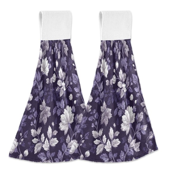 2 Pieces Bathroom Towels Kitchen Towels Velcro Hand Wipes Dish Cloths & Dish Towels Washroom Towels Face Towel Hand Wipes Colorful Vector Floral Art