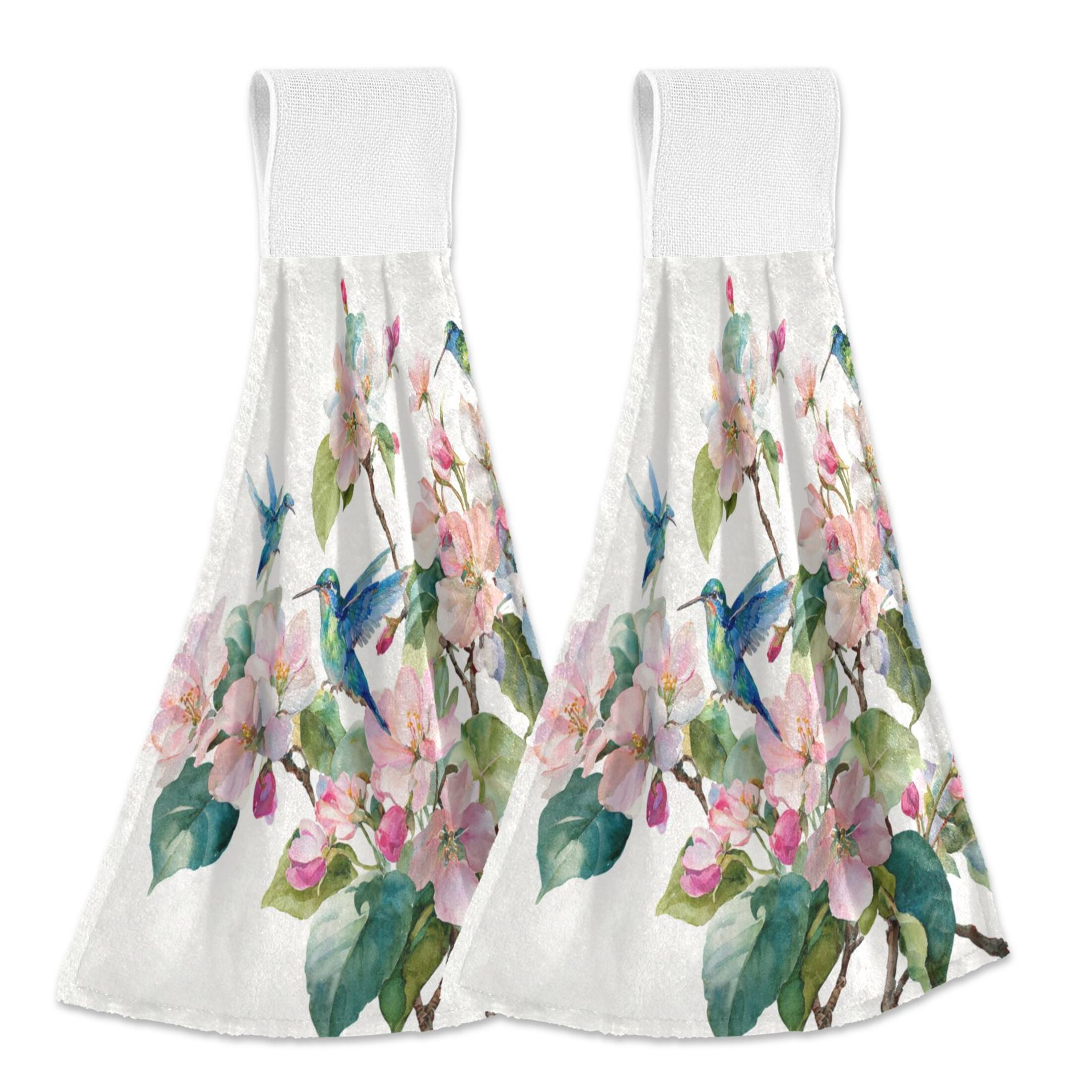 2 Pieces Bathroom Towels Kitchen Towels Velcro Hand Wipes Dish Cloths ...