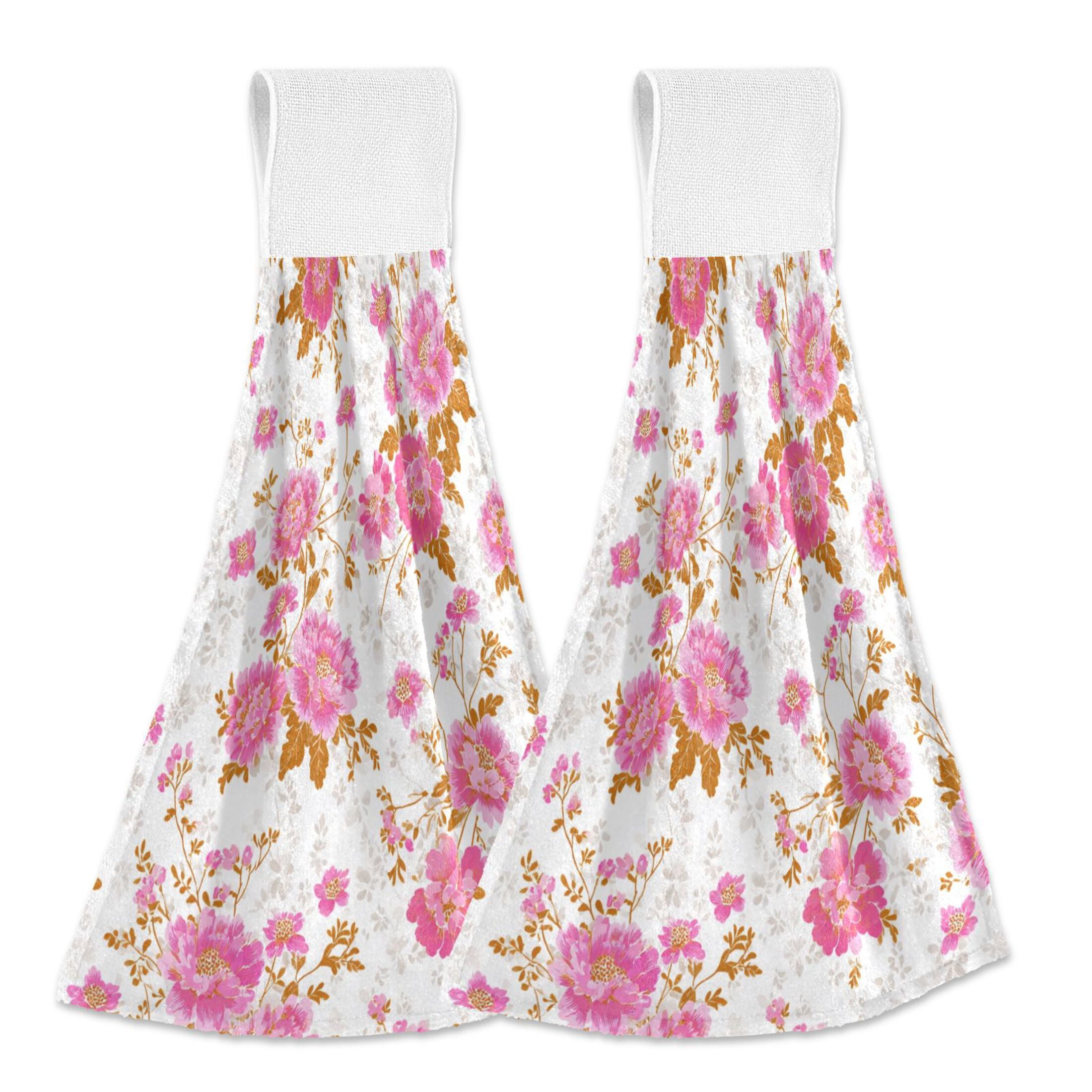 2 Pieces Bathroom Towels Kitchen Towels Velcro Hand Wipes Dish Cloths ...