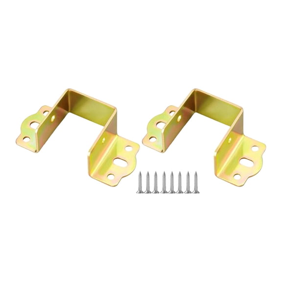 2 Pieces Bed Frame Hardware Bed Rail Fittings Bed Hinge Strengthened Performance for Connecting Wood Crossbeams