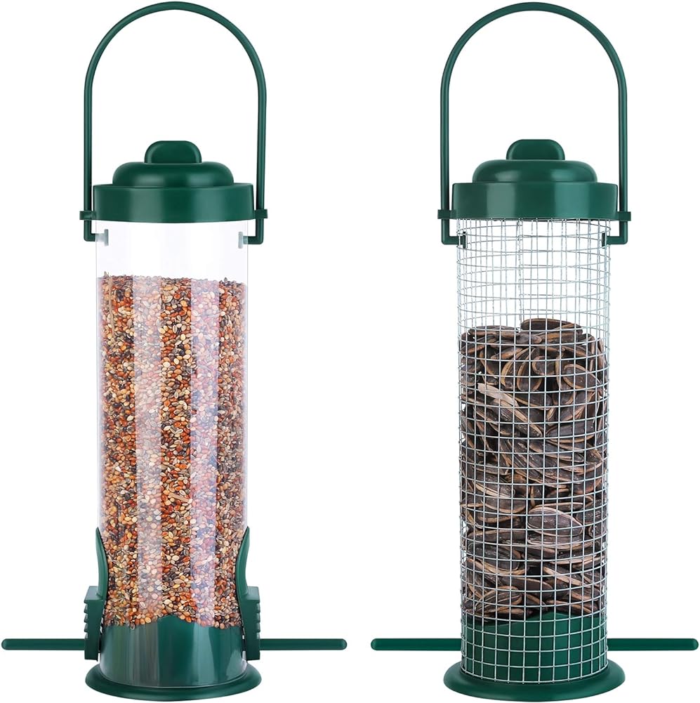2 Pieces Bird Feeders Squirrel Proof Bird Feeder Hanging Bird Feeders