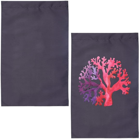 2 Pieces Black Blank Garden Flags Solid Garden Flag for DIY Yard Flags for Patio Garden Yard Outdoor Home Decorations Making DIY