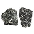 2 Pieces Black & White Tourmaline Raw Crystals and Healing Stones