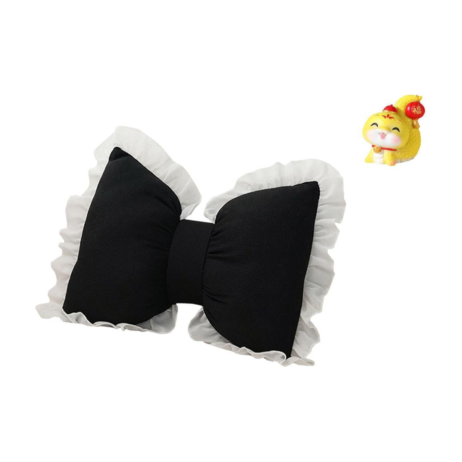 2 Pieces Bow Cushion Pillow Snake Statue Set Soft PP Resin Material for ...