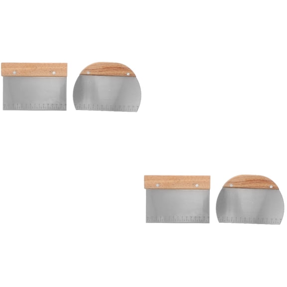 2 Pieces Bowl Scraper Flour Cut Trustworthy Baking Tool Pastry