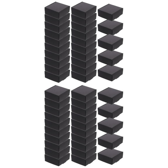 2 Pieces Boxes Mailing Carton Paper Packing Box 7.50X7.00X3.00CM Black