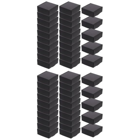 2 Pieces Boxes Mailing Carton Paper Packing Box 7.50X7.00X3.00CM Black