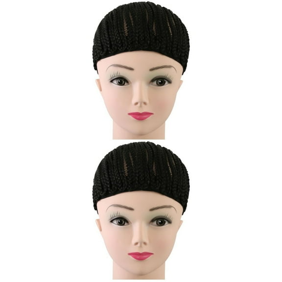 2 Pieces Braids Braided Crochet Wig Cap for Sew Weave Dome Net