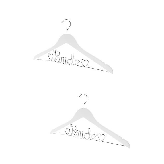 2 Pieces Bridal Hanger Dress Coat Hangers Clothes Racks Hanging Bridegroom