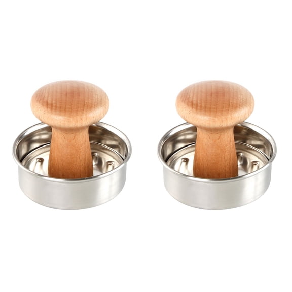 2-Pack Burger Patty Press Hamburger Sandwich Maker Dough Mould for Perfectly Shaped Burgers
