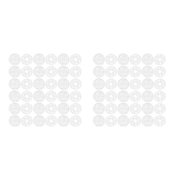 2 Pieces Button Kit Transparent Snap Button DIY Clothing Buttons Baby 1.5X1.5cm