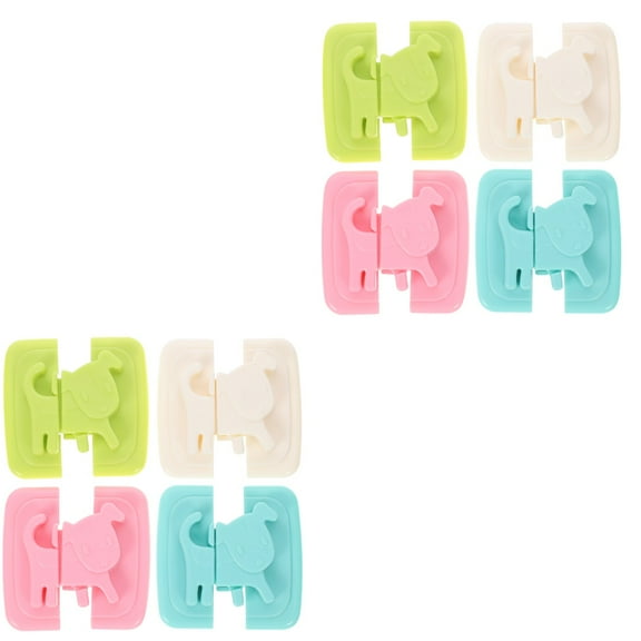 HEATSHAKING Baby Proofing Cabinet Locks Pink for Children Pets 8Pcs 2.4x2.4x0.5In