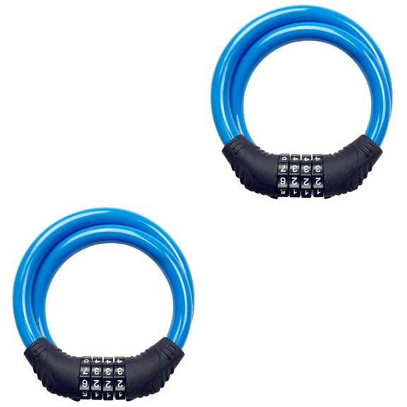 2 Pack Portable Door Coded Chain Lock Standard Bicycle