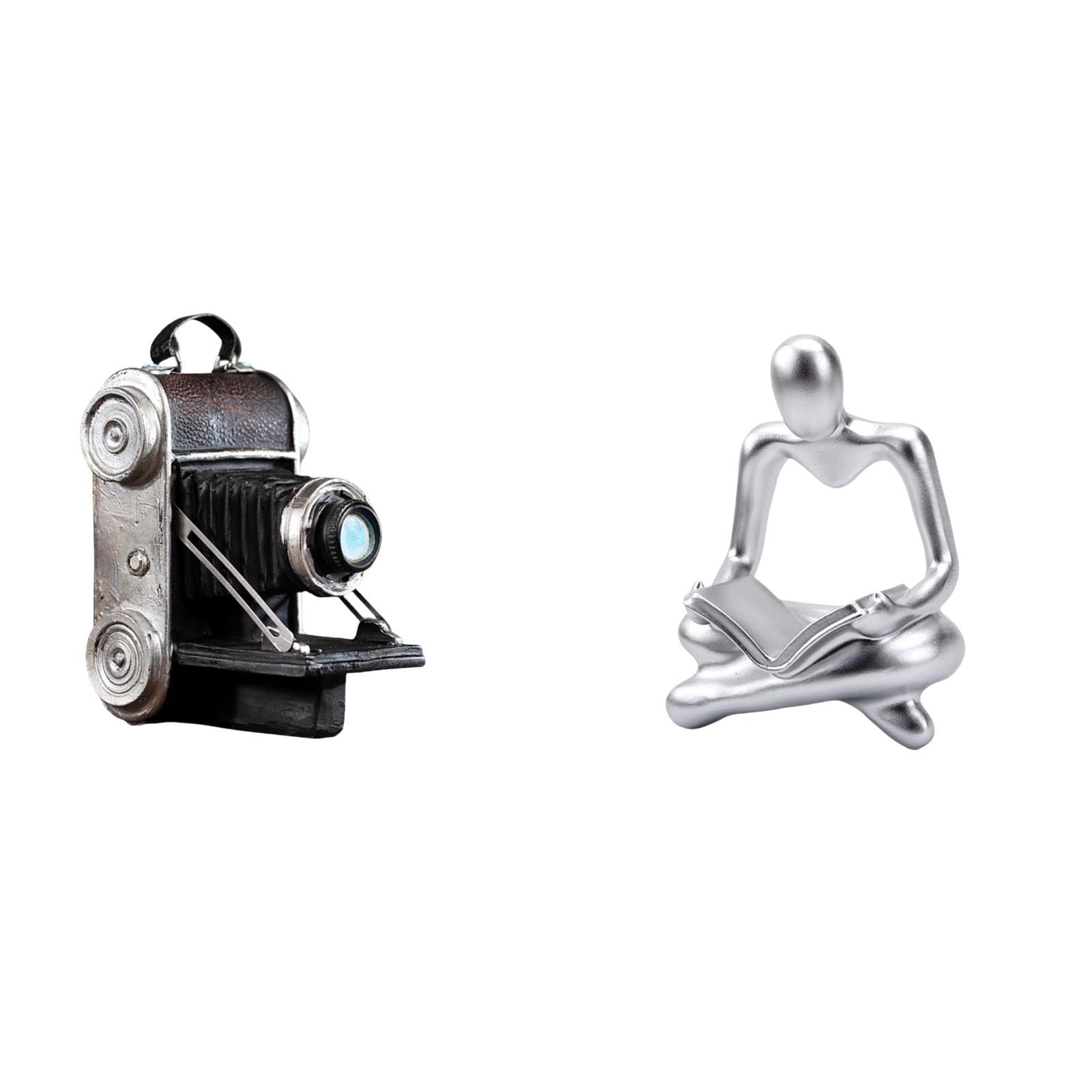 2 Pieces Camera Statue Model Abstract Thinker Human Collectible ...