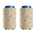 thumbnail image 1 of 2 Pieces Can Cooler Sleeves Insulated Collapsible Beer Sleeve Lemon Fruits Plaid Lattice Can Cooler Sleeve for Energy Drink & Beer, 1 of 3