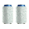 thumbnail image 1 of 2 Pieces Can Cooler Sleeves Insulated Collapsible Can Sleeves Green Leaf Botanical Soda Beer Can Covers for Energy Drink & Beer, 1 of 3