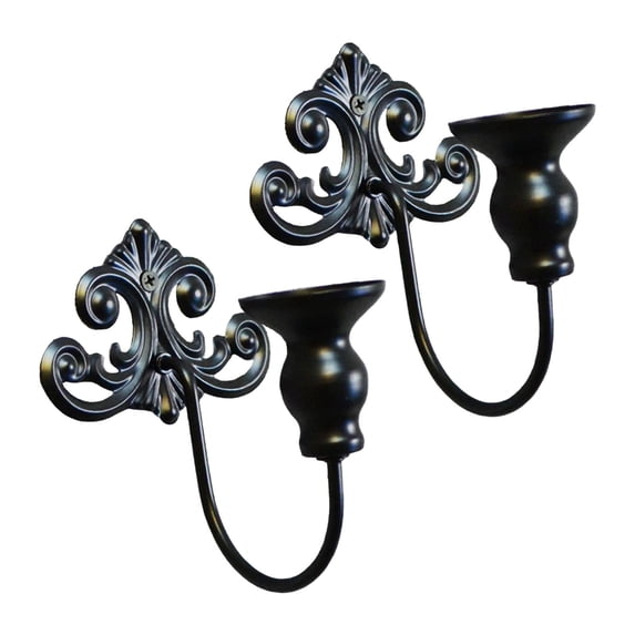 2 Pieces Candle Sconces Wall Mounted Metal French Vintage Iron for Home Living Room Art Corridor