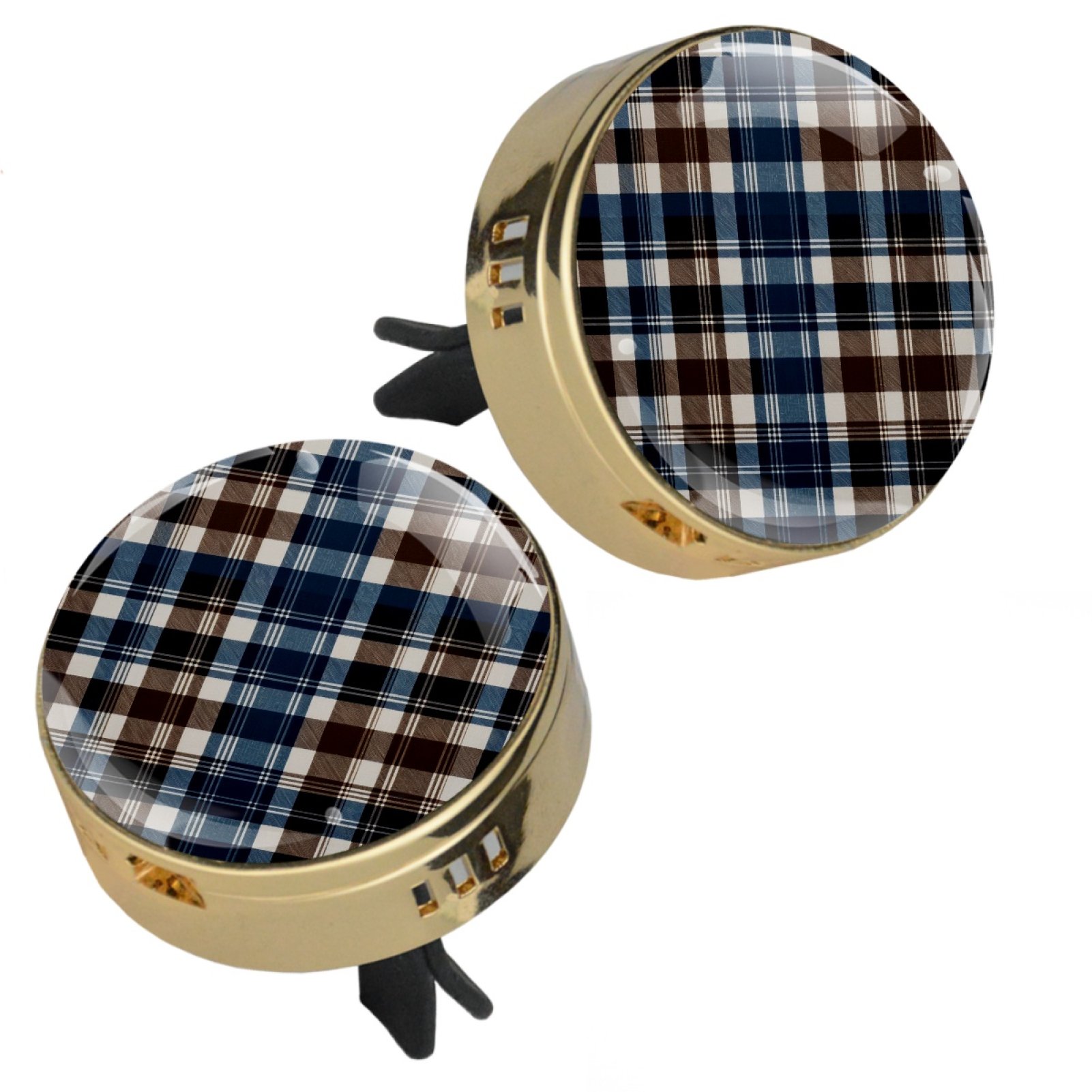 2 Pieces Car Aromatherapy Oil Diffuser Air Freshener with 4 Refill Pad