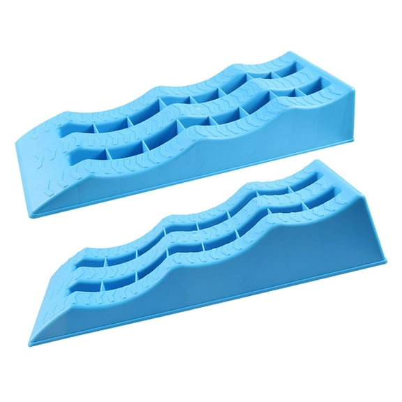2 Pieces Car Wheel Chocks Automotive Leveling Ramps Blocks High Strength PP Material for RV Camper SUV Outdoor Parking