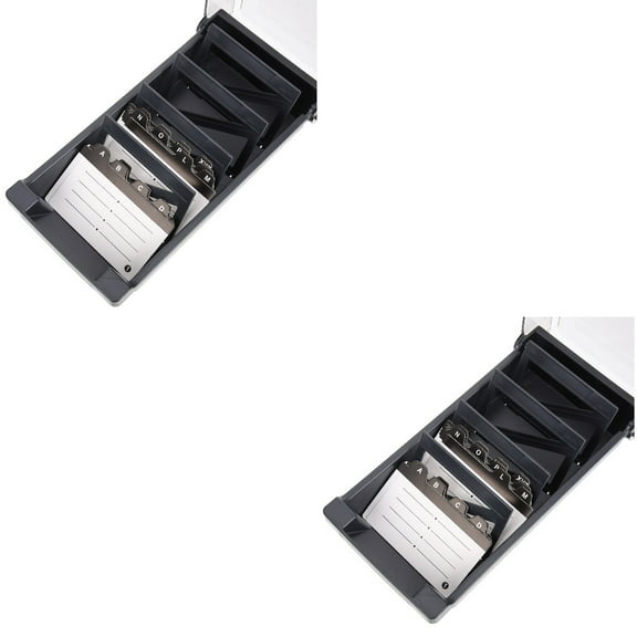 2 Pieces Card Holder Index Case Photo Storage Box Coupon Organizer