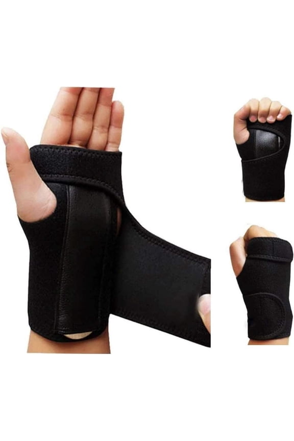 2 Pieces Carpal Tunnel Recover Wrist Brace with Removable Splint and Adjustable Support Wrap Universal Size (Left and right wrist sleep support)