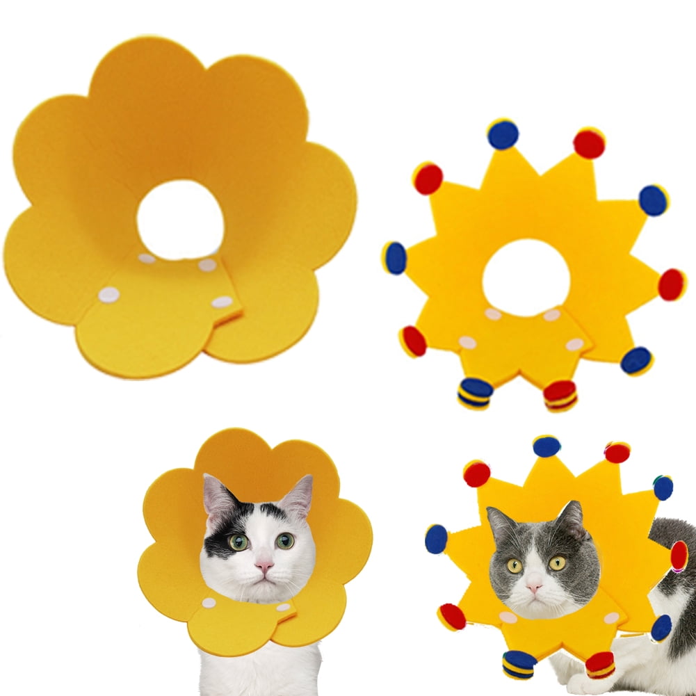 2 Pieces Cat Recovery Collar, Adjustable Cat Cone Collar for Kitten