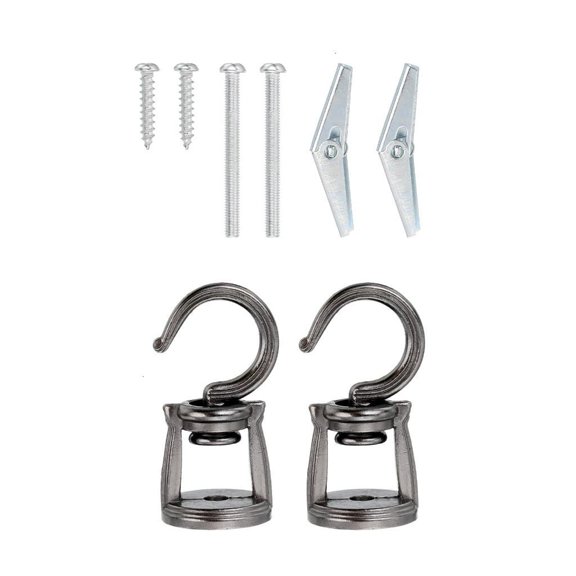 2 Pieces Ceiling Hook for Plant and Light Portable Sturdy Metal Construction